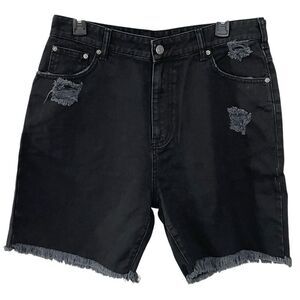 NWT SER.O.YA Jack Vintage Cut Off‎ Jean Shorts Black Denim Men’s Size 32